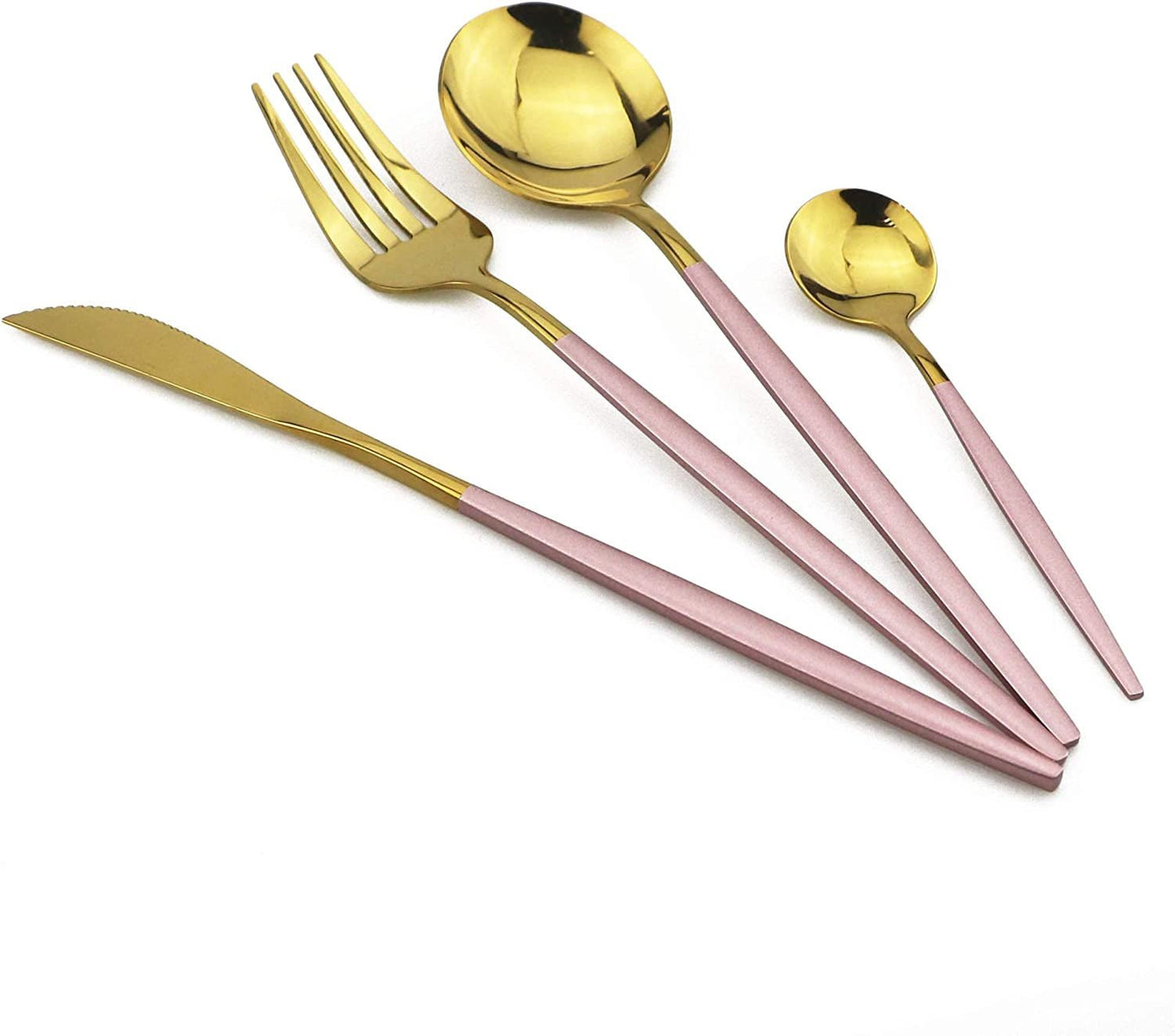Prabangus stalo įrankių komplektas ROSE GOLD 24 - Glamoury.lt -